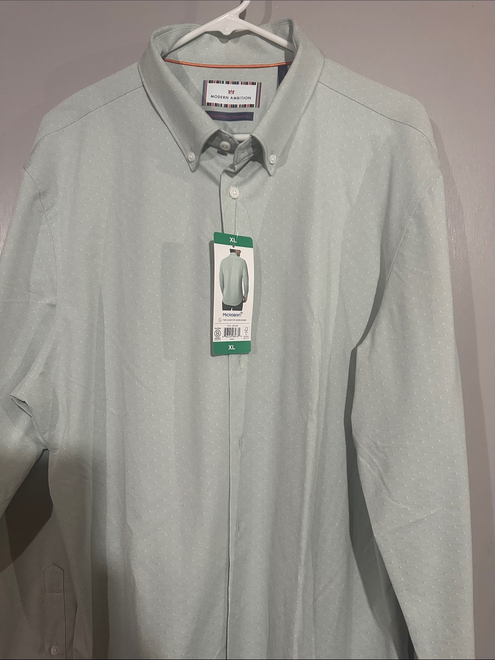 Modern Amusement Light Mint Men's Button-Down Shirt